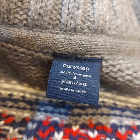 Baby Gap Knit Zip Front Sweater 4T - Picture 4 of 5